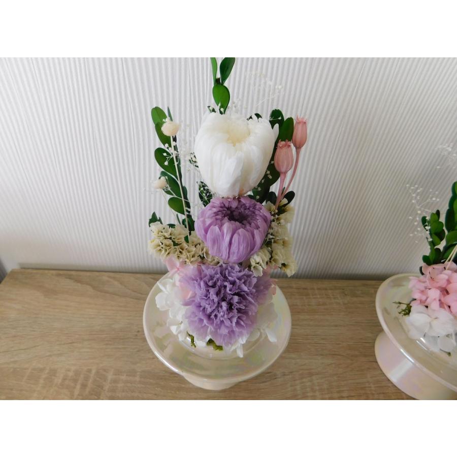 プリザーブドフラワー 仏花 供花 ガラスドーム ガラスカバー付き H26ｃｍ ホワイト 枯れない仏花 菊 お悔み 仏壇 納骨堂 お供え Pb1 花工房 Lulu Fleur 通販 Yahoo ショッピング