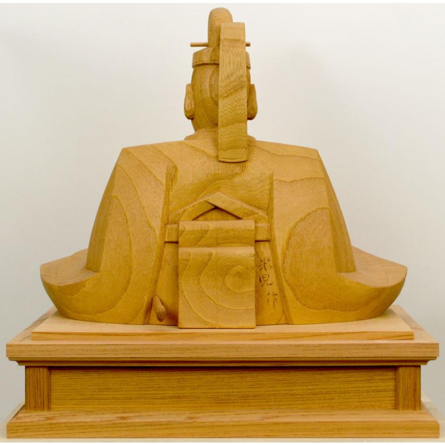 天神様】井波彫刻『菅原道真公』 一尺・欅（けやき） 石井 米児