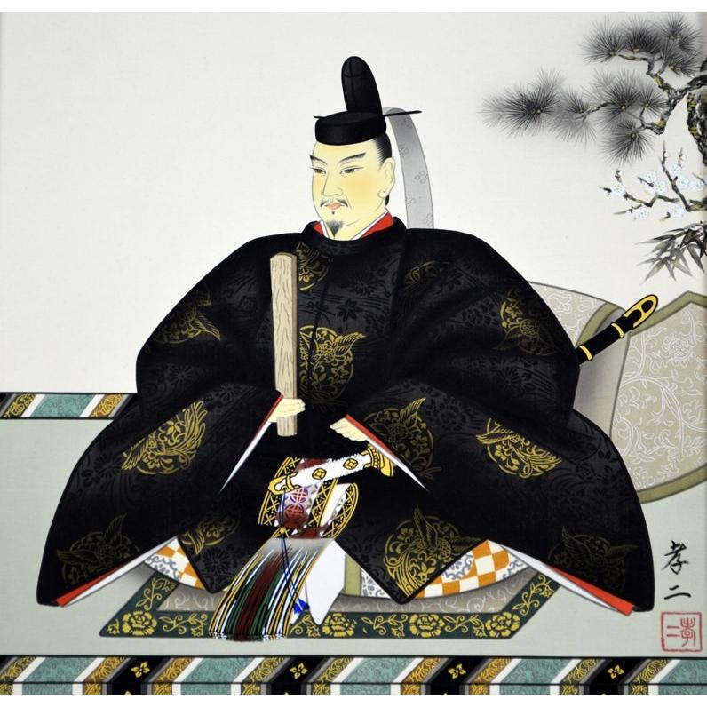 天神様】F10号額装『菅原道真公』 渡辺 孝二（わたなべ こうじ）画伯