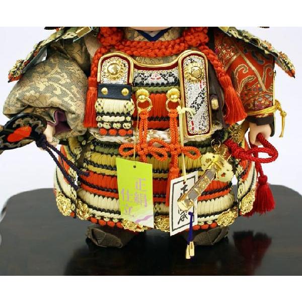 五月人形　子供大将飾　黑一曙 峰月　鎧着武者人形　端午の節句 五月人形 初節句 子供大将飾り 武者人形 子供の日 端午の節句 送料無料