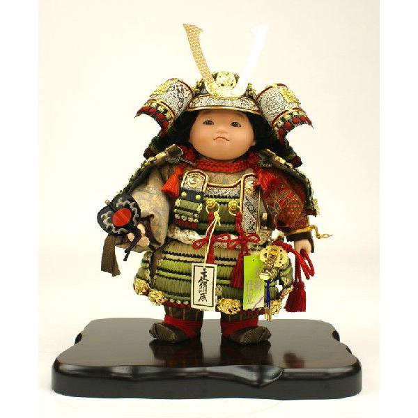 五月人形 初節句 子供大将飾り 武者人形 子供の日 端午の節句 送料無料 「健 （着 萌黄）」 おしゃれ オシャレ