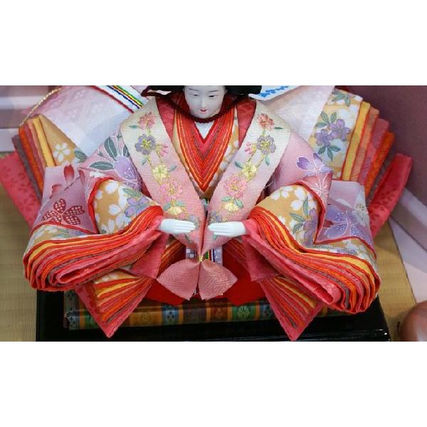 雛人形 ひな人形 親王飾り 工房天祥オリジナル 十二単 衣装着 平飾り