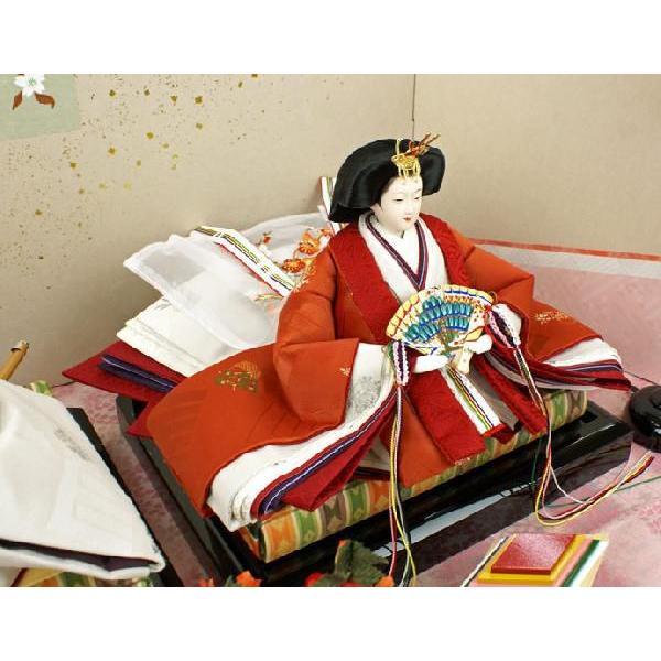 雛人形 ひな人形 三段飾り （三人官女付） 東玉作 「優雅雛」 衣装着