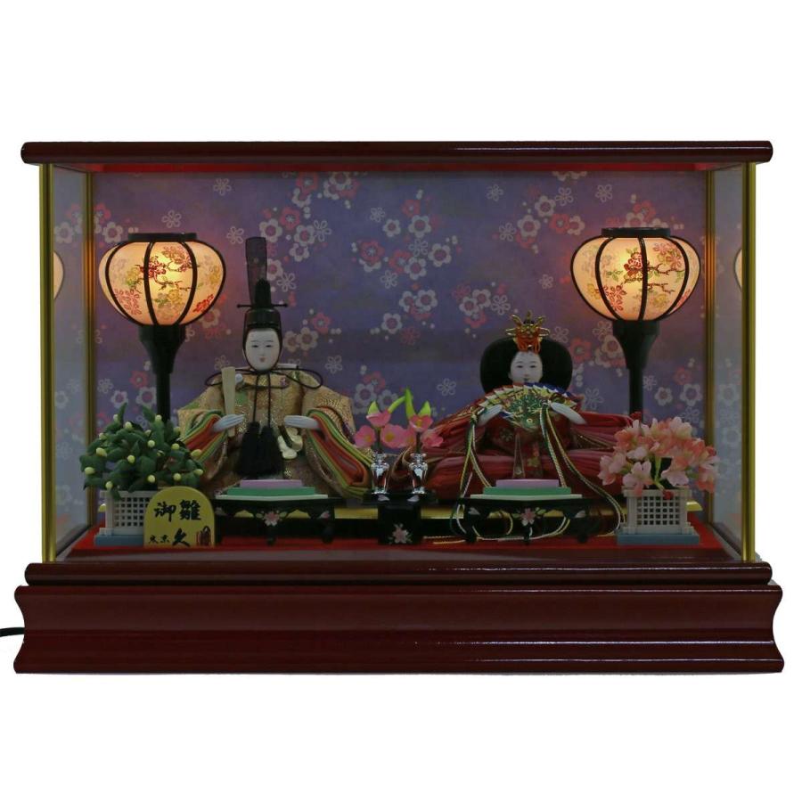 18％OFF】 ひな人形 雛人形 久月 親王飾り ガラスケース付 新品