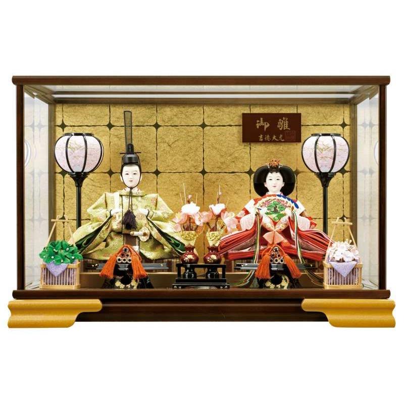 ひな人形 雛人形 2019年 名入れ木札 ケース 吉徳 衣装着ひな人形 衣装着親王飾り