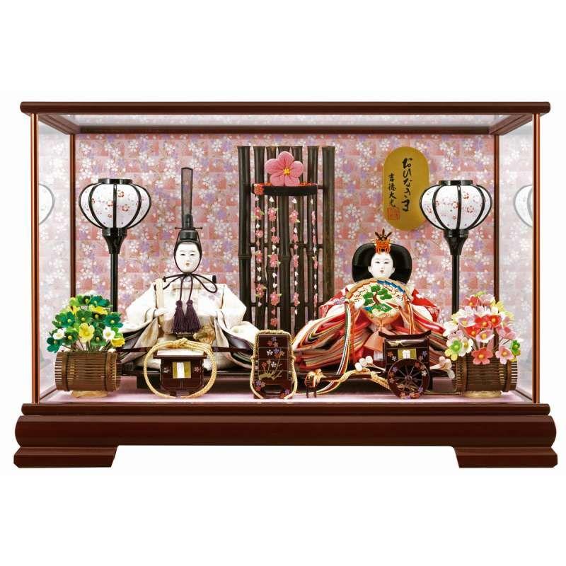 ひな人形 雛人形 2019年 名入れ木札 ケース 吉徳 衣装着ひな人形 衣装着親王飾り