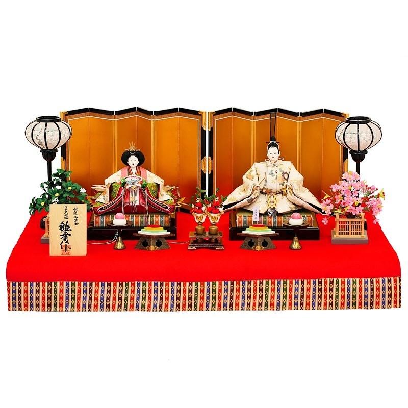 雛人形 ひな人形 京雛 平安雛幸作 衣装着雛人形 親王飾り（二人雛