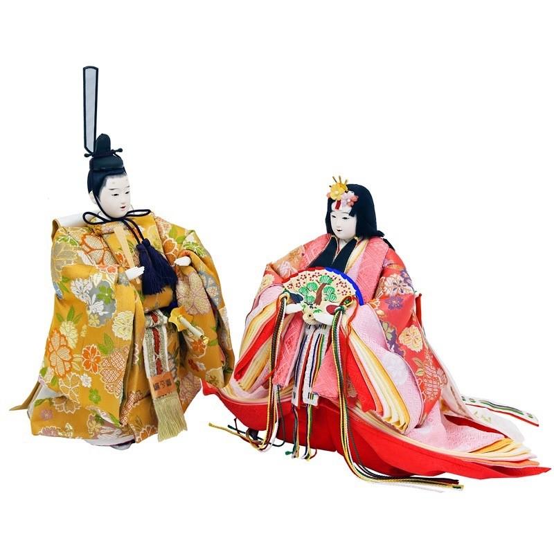 雛人形 ひな人形 吉徳大光作 立雛 立ち雛 親王飾り 衣装着雛人形 「花