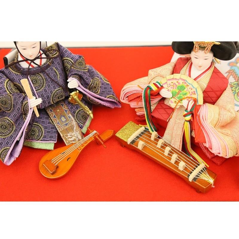 雛人形 ケース飾り 人形工房天祥 親王飾り 衣装着「親王飾り 京舞雛」（ガラスケース）_12