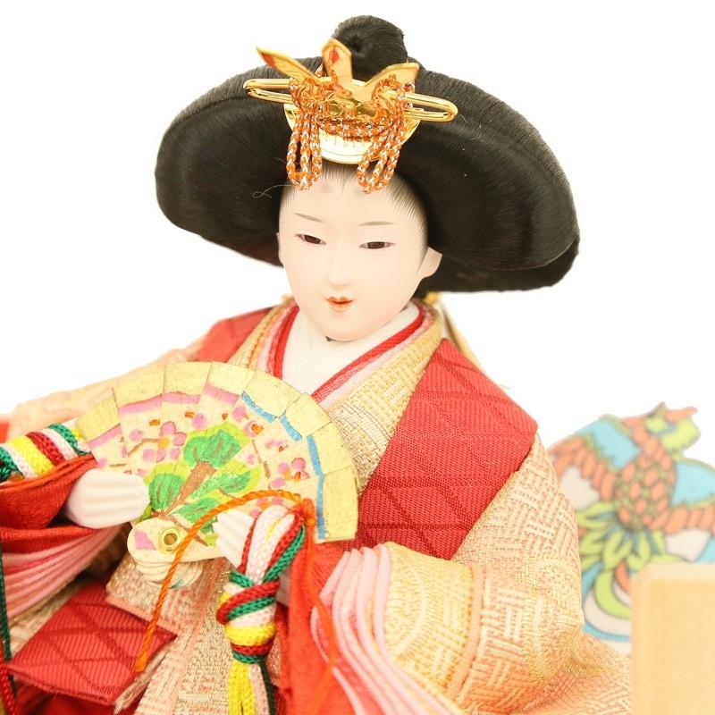 雛人形 ケース飾り 人形工房天祥 親王飾り 衣装着「親王飾り 京舞雛」（ガラスケース）_5
