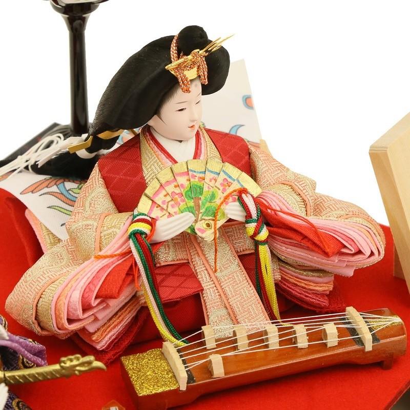 雛人形 ケース飾り 人形工房天祥 親王飾り 衣装着「親王飾り 京舞雛」（ガラスケース）_8