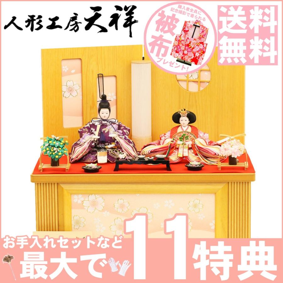 雛人形 ひな人形 人形工房天祥 限定オリジナル コンパクト 収納飾り 収納タイプ 収納雛 衣装着ひな人形 波さくら 収納雛 ひな祭り 初節句 お祝い 桃の節句 Sagaretxe Net