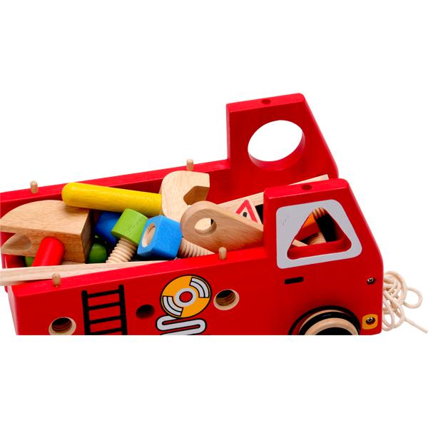 オンラインストア卸値 アクティブ消防車 木のおもちゃ 車 2歳 3歳 消防車 乗り物 赤ちゃん おもちゃ 知育玩具 誕生日プレゼント 知育 誕生日 クリスマス プレゼント
