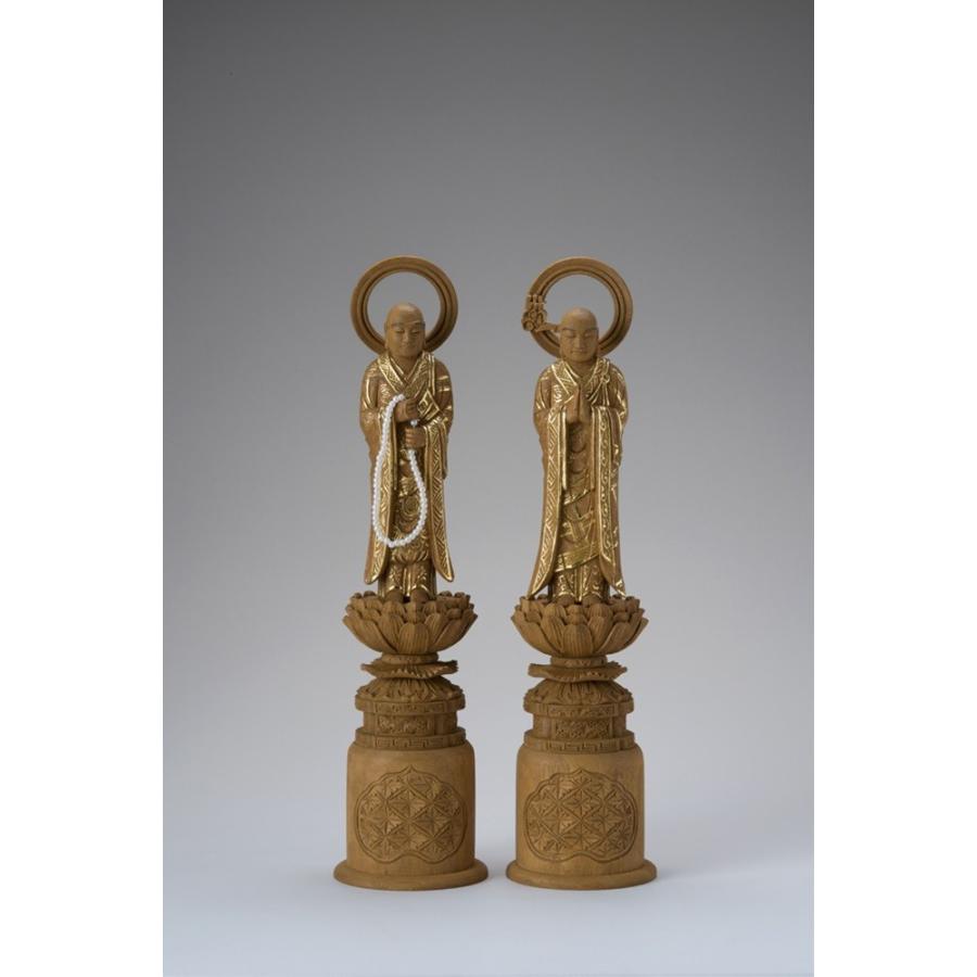 仏像 総柘植(ツゲ) 弘法大師 金泥書 1.8寸 (高さ:155mm) 木彫 仏像 総柘植(ツゲ) 弘法大師 金泥書 1.8寸 (高さ:155mm) 木彫