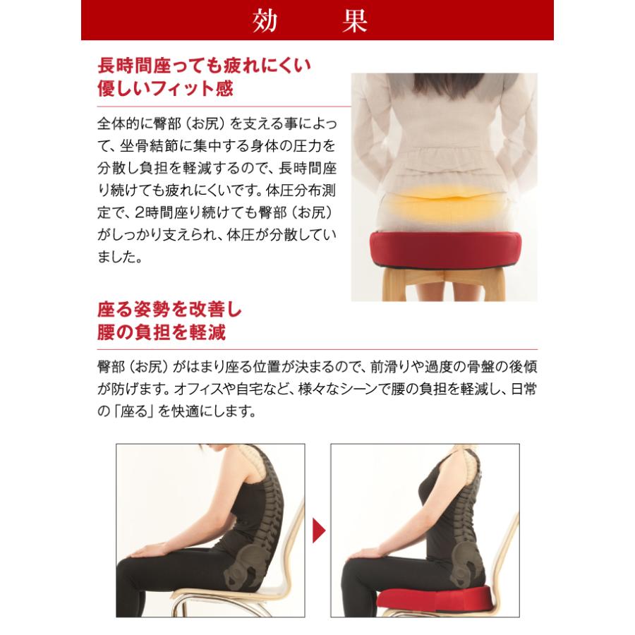 クッション 疲れにくい 姿勢改善 腰痛み 洗濯 清潔 Ｋ−ＳＰＺ−521 スポッとクッション ネイビー_4