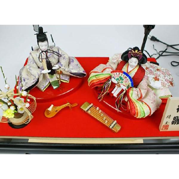 雛人形 ケース飾り ひな人形 親王飾り コンパクト 平安清玉作 衣裳着