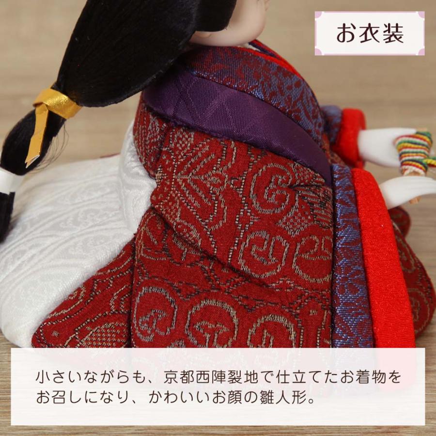 雛人形 コンパクト ココ 木目込み雛人形 親王飾り 二曲薄水色 金銀