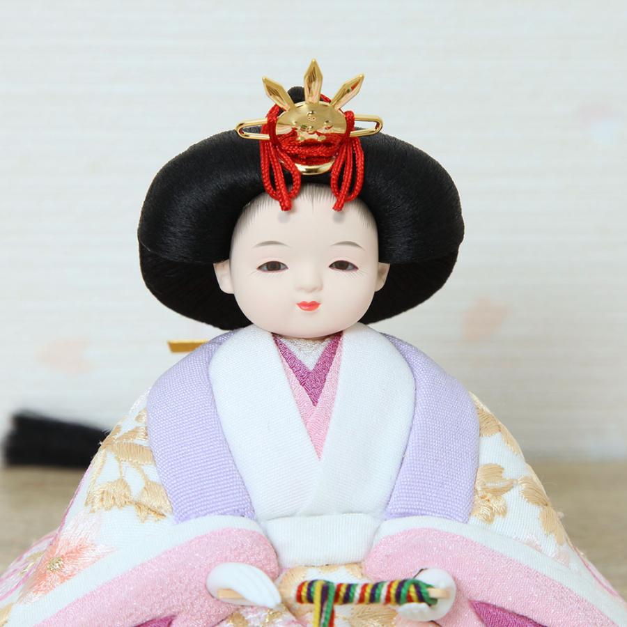 雛人形 コンパクト 木目込み雛人形 親王飾り ココ 二曲屏風 かわいい