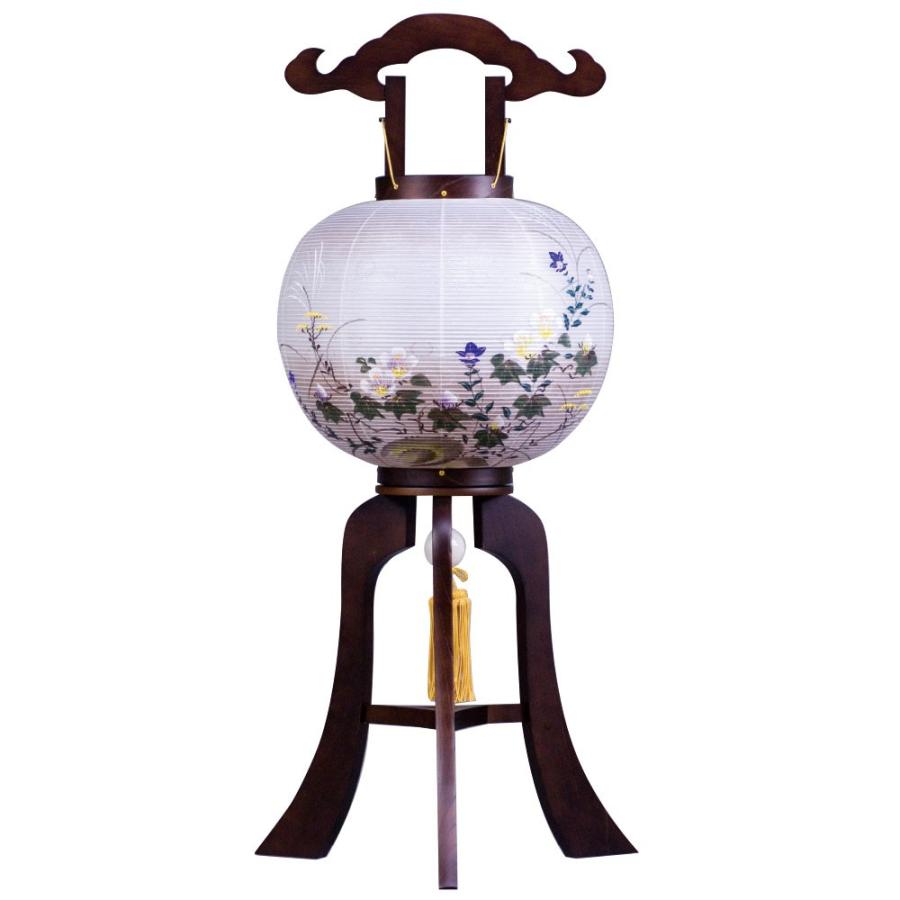 盆提灯 ウォールナット 宝輪 ほうりん 絹二重 10号H 33x82cm 極