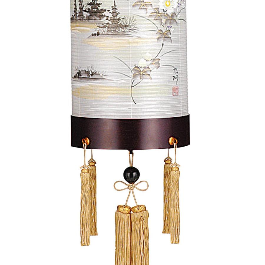盆提灯 住吉 八番 銘木本ざくら 白樺 しらかば 絹二重 26x136cm 電源