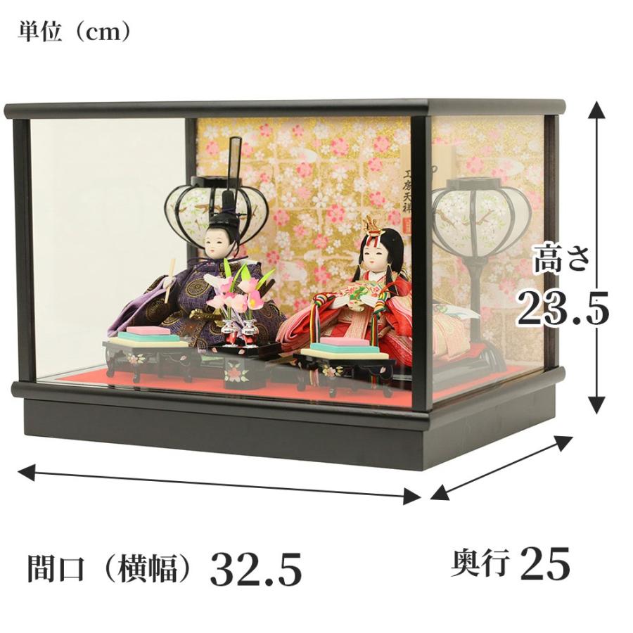 雛人形 ひな人形 ケース飾り 親王飾り 舞桜 ケース入り 初節句 お祝い