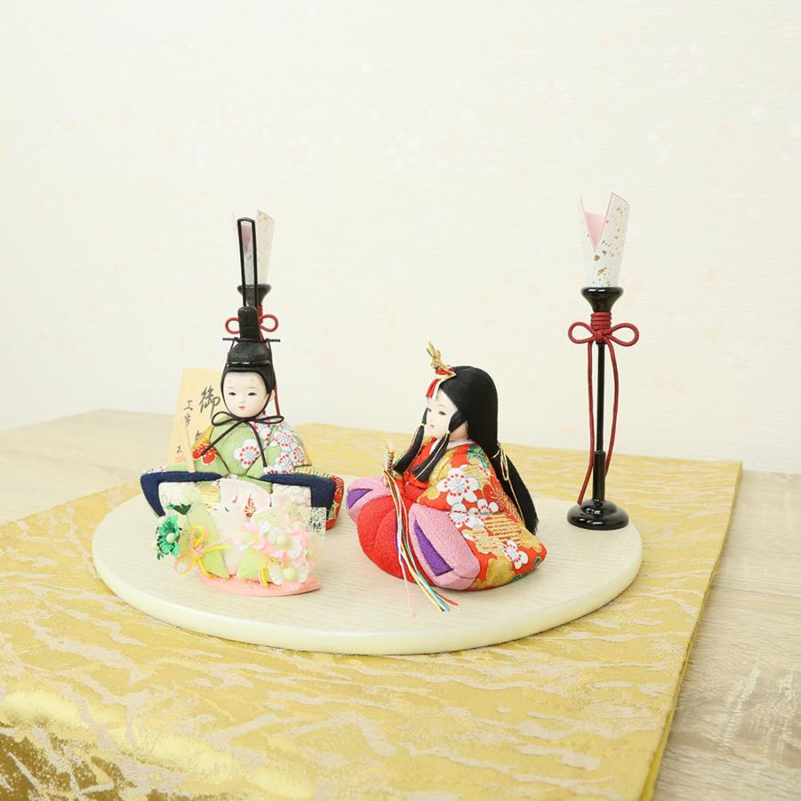 雛人形 木目込み雛人形 親王飾り ひらりシリーズ コンパクト 木目込み