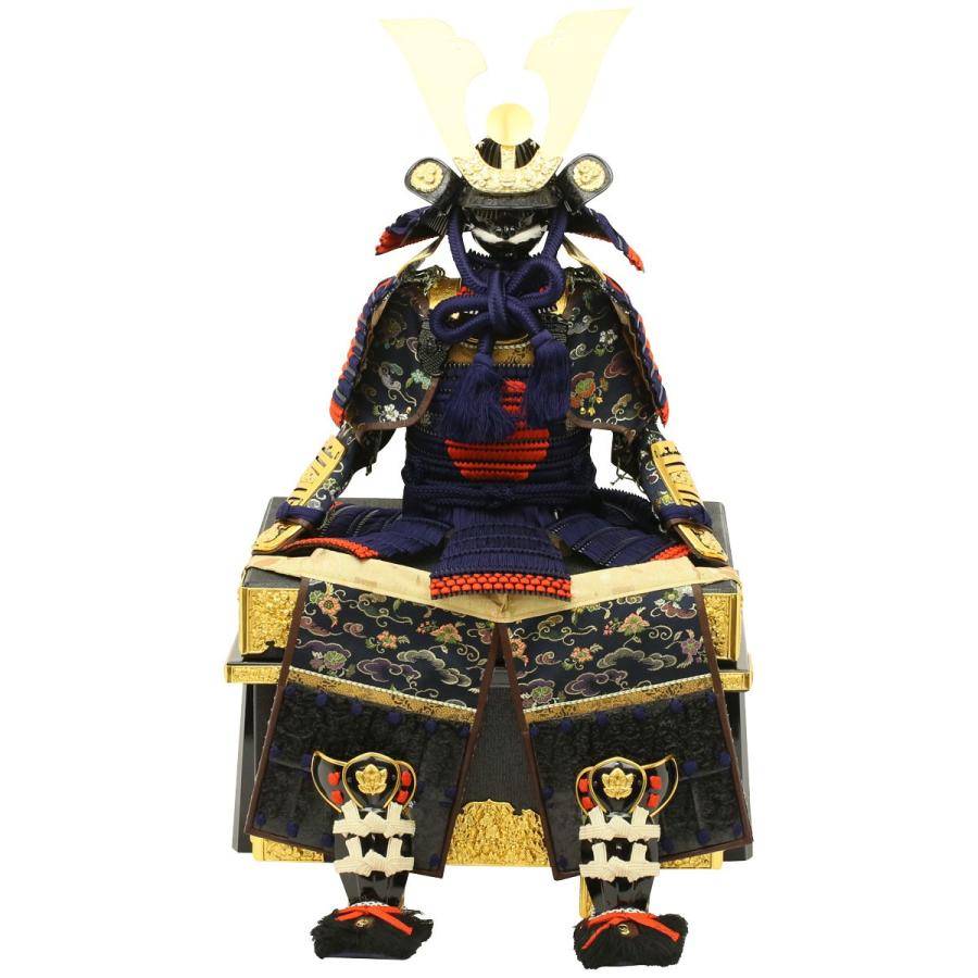 五月人形 鎧飾り 紺日の丸威 1/5 大越忠保作 武将甲冑 初節句 お祝い