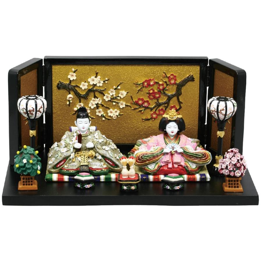 雛人形 ミニ ひな人形 内裏雛若葉中 絵屏風付 オブジェ 置物 美術品 新品 雛祭 ひなまつり お雛様 お内裏様 三人官女 桃の節句 梅 季節春 N002tsd 3031 人形広場 雛人形 五月人形専門店 通販 Yahoo ショッピング