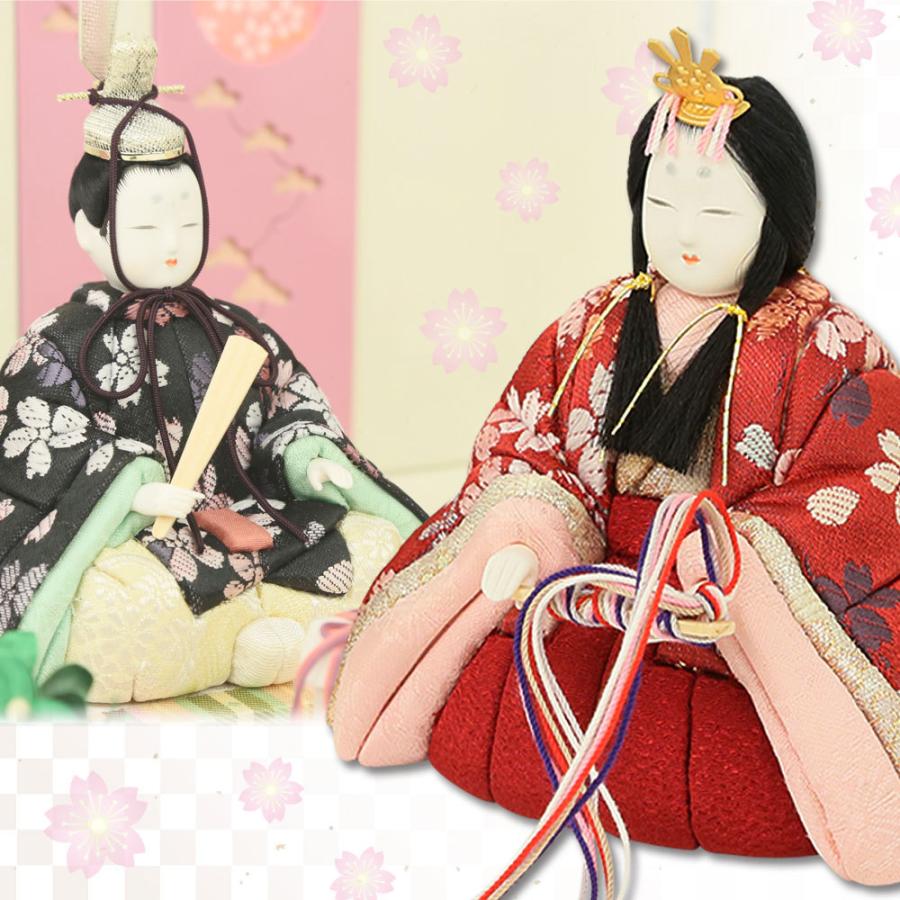 雛人形 ひな人形 木目込み雛人形 一秀作 コンパクト 親王飾り