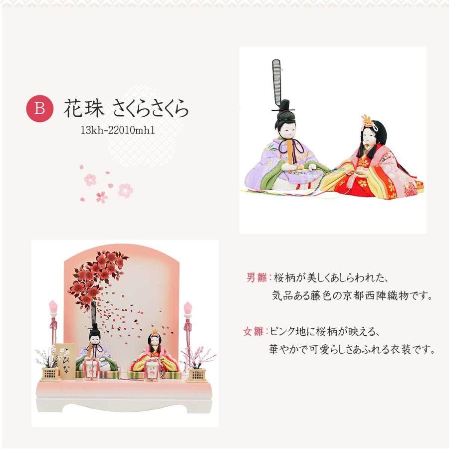 雛人形 木目込み 選べるこひな 姫さくら 親王飾り 桜うさぎ 花珠 さくらさくら 桃姫 姫さくら 雛人形 コンパクト ひな人形 おしゃれ_7
