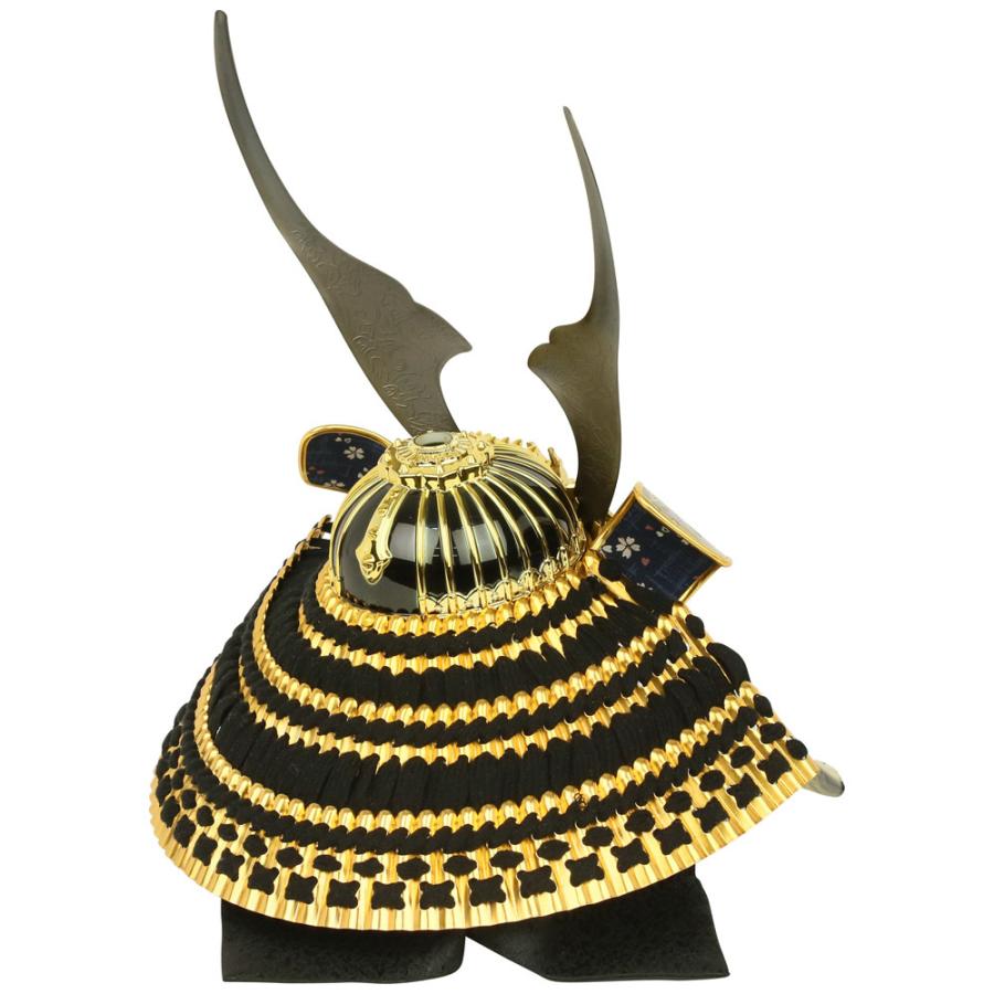 五月人形 兜飾り コンパクト 選べる3種の12号兜 銀唐草貫前 黒