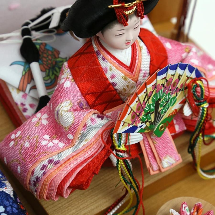 雛人形 収納飾り ひな人形 コンパクト 親王飾り 栞 初節句 お祝い