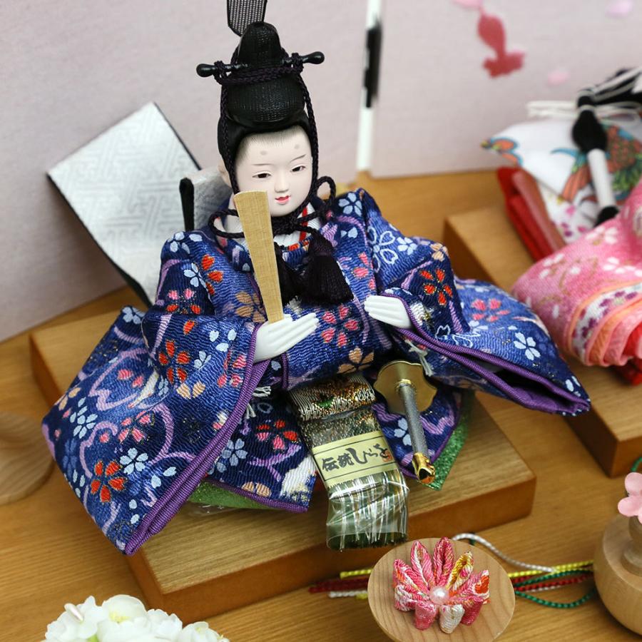 雛人形 収納飾り ひな人形 コンパクト 親王飾り 栞 初節句 お祝い