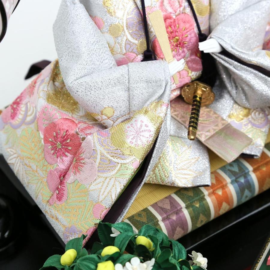 雛人形 ひな人形 ケース飾り 小三五親王飾り 格子黄金桜ガラスケース