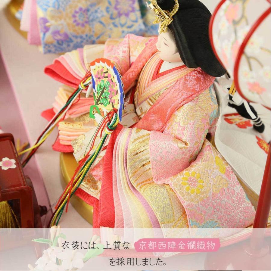 雛人形 ひな人形 ぷり姫 小三五親王 ピンク白ボカシ 六角アクリル