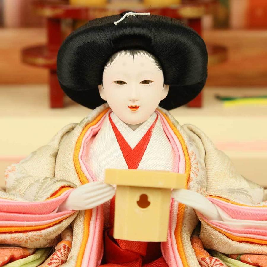 雛人形 ひな人形 三段飾り 五人飾り 三五親王芥子官女 刺繍雛 初節句