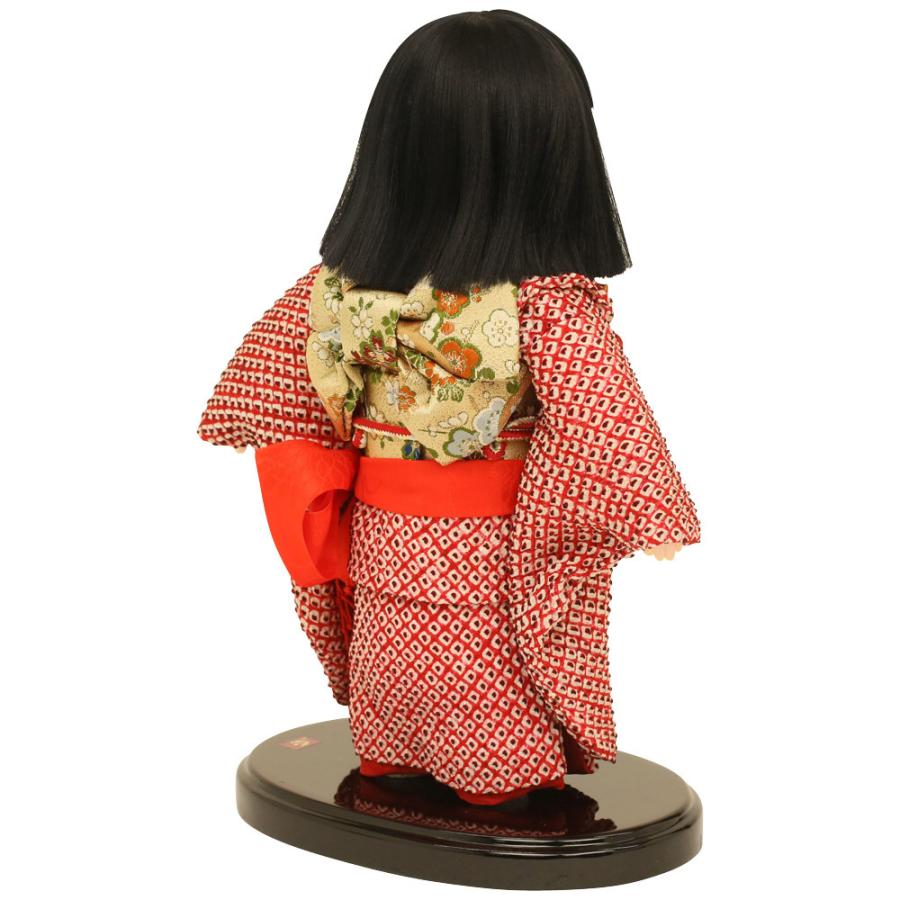 ◉ りんご！新品　ナカドール市松人形　端午の節句 雛人形　台座　屏風付き 久月 市松人形 齊藤公司作 6号 正絹しぼり 雛人形 ひな人形
