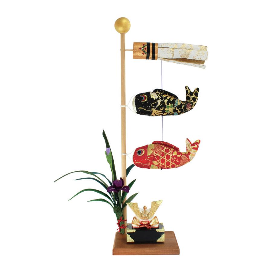 リュウコドウ こいのぼり 室内用 鯉のぼり 卓上金襴鯉のぼりと兜飾り｜koubou-tensho