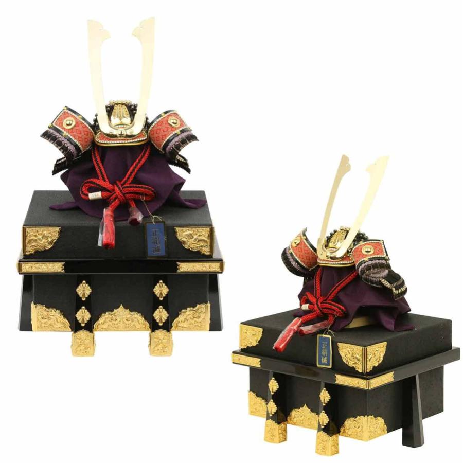 兜飾り コンパクト おしゃれ 選べる10号兜 金屏風セット 1／4鎌倉印伝