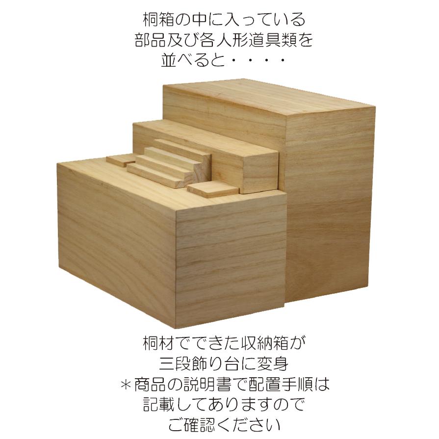雛人形 ひな人形 若菜雛三段収納飾り桐箱入 収納飾り 丹青堂 3月 節句