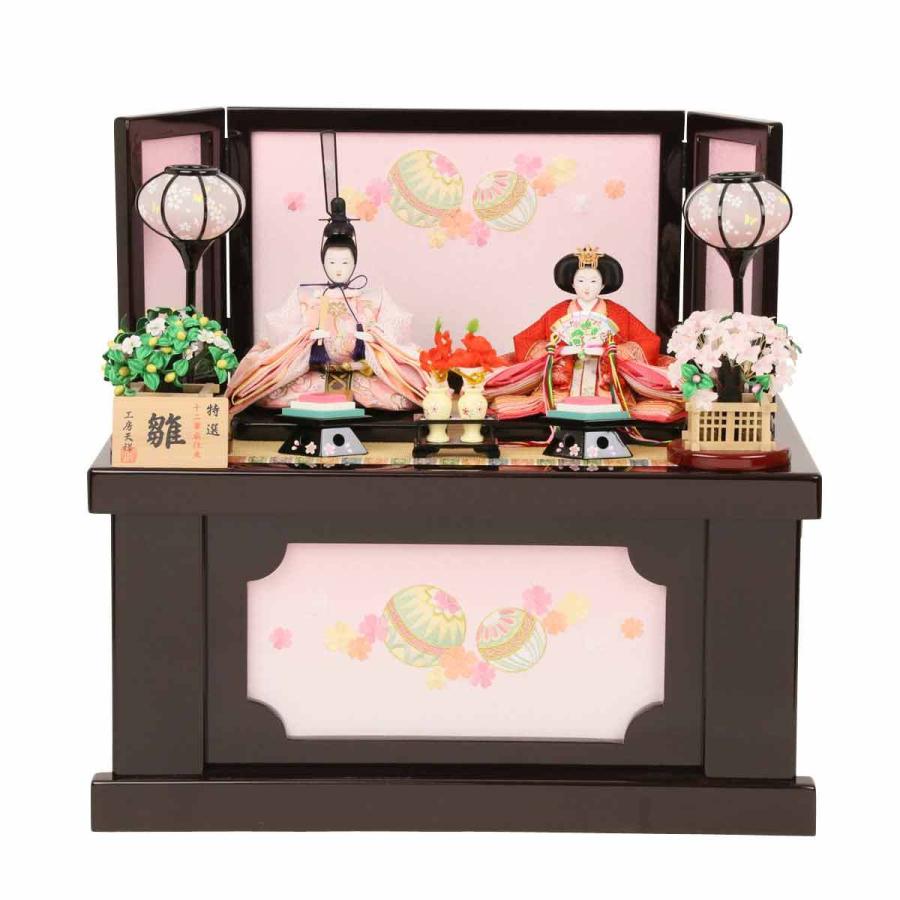 雛人形 収納飾り ひな人形 おしゃれ モダン インテリア 選べる宴桜 芥子親王 手鞠刺繍(パールブドウ) コンパクト 収納 雛 初節句 お祝い_17