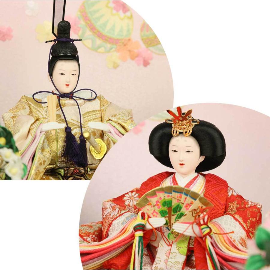 雛人形 収納飾り ひな人形 おしゃれ モダン インテリア 選べる宴桜 芥子親王 手鞠刺繍(パールブドウ) コンパクト 収納 雛 初節句 お祝い_9
