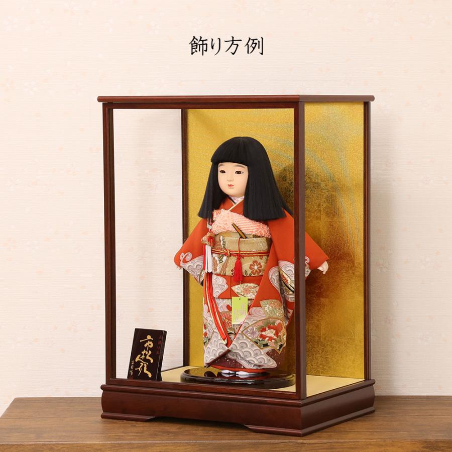 市松人形 ガラスケース入り 市松人形】6号 木目込み市松 彩華(座り) ガラスケース入り〈芳