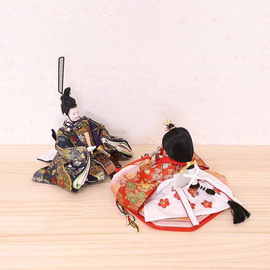雛人形 収納飾り 選べる宴桜 芥子親王 赤 刺繍収納飾り ひな人形