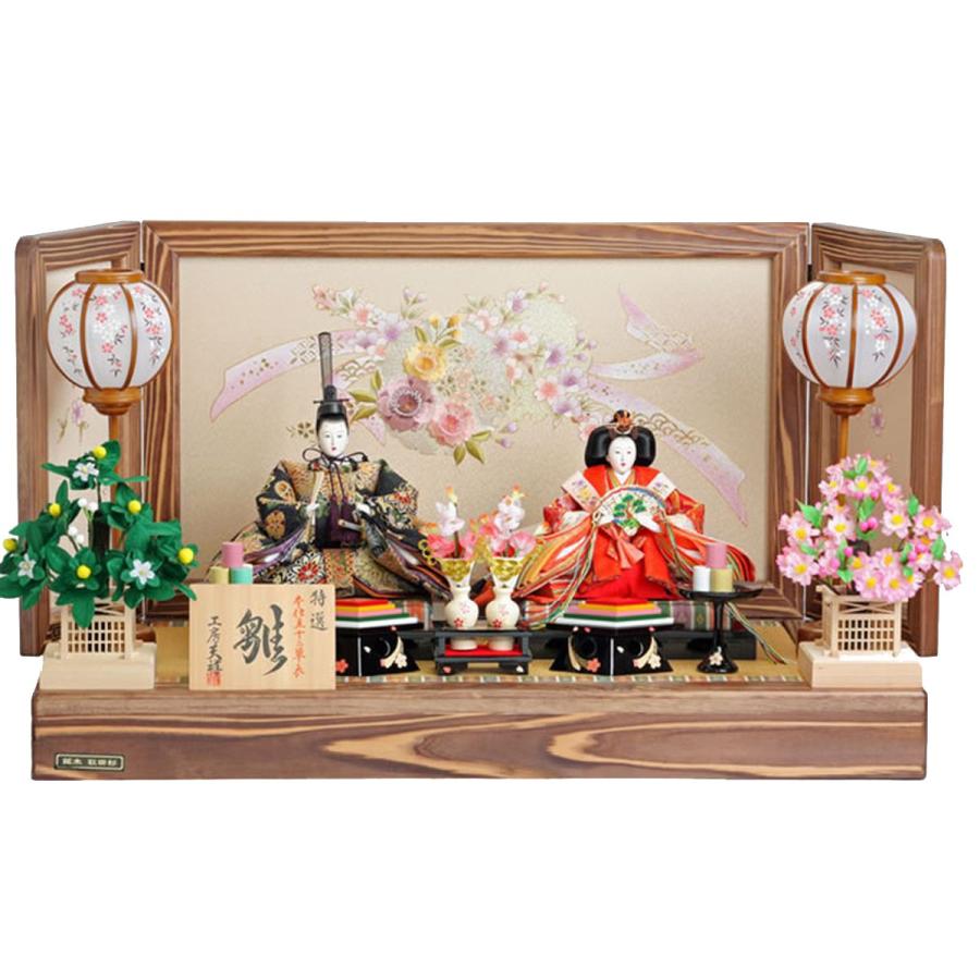 雛人形 ひな人形 親王飾り 工房天祥オリジナル 細部にこだわる、杉の木