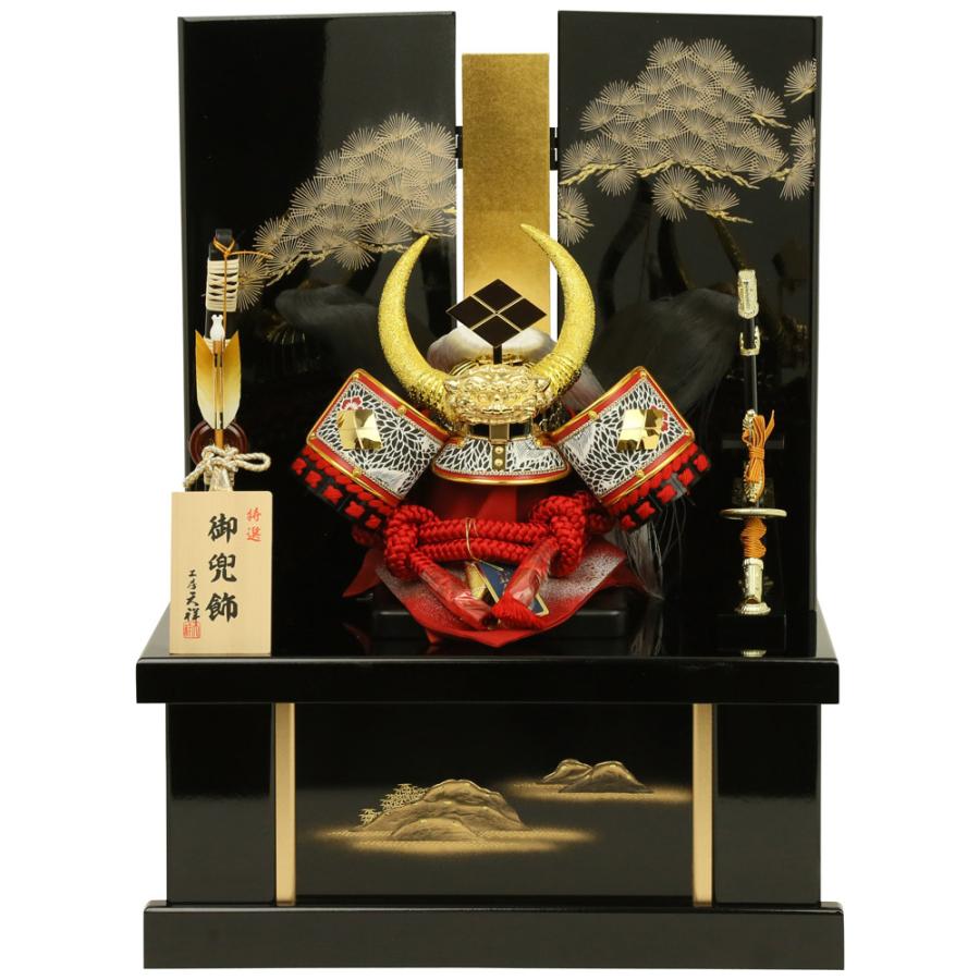 五月人形 兜飾り 収納飾り 収納兜 収納タイプ 兜12号武田信玄公之兜 黒