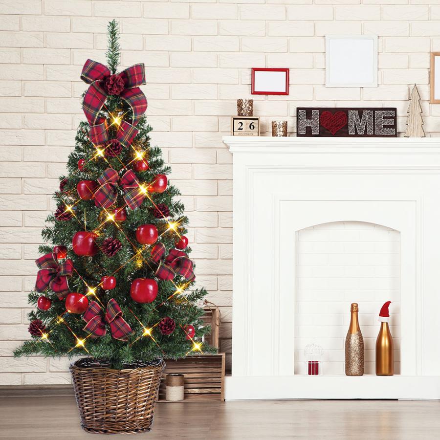 クロミ　Xmasツリー　3セット　クリスマス飾り　りんご　雑貨　飾り りんごのホワイトクリスマスツリー プリザーブドフラワー nozomi