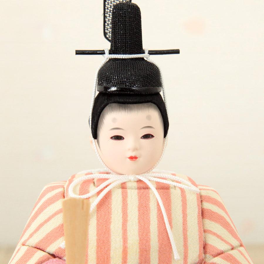 雛人形 コンパクト 木目込み雛人形 親王飾り ウララ 和紙二曲屏風