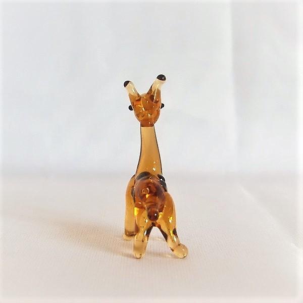 ガラス細工 動物 きりん インテリア雑貨 ミニチュア 置物【キリン