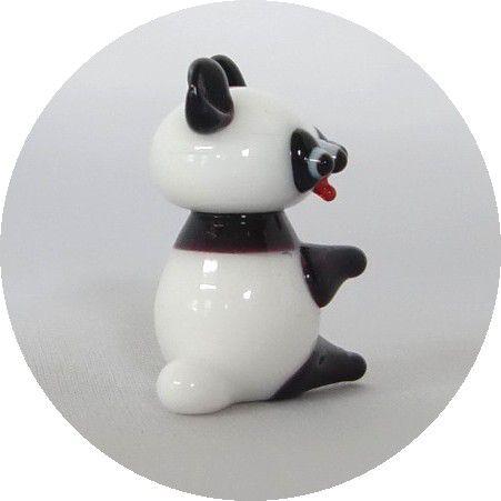 ガラス細工 動物 ぱんだ インテリア雑貨 ミニチュア 置物【パンダ 小